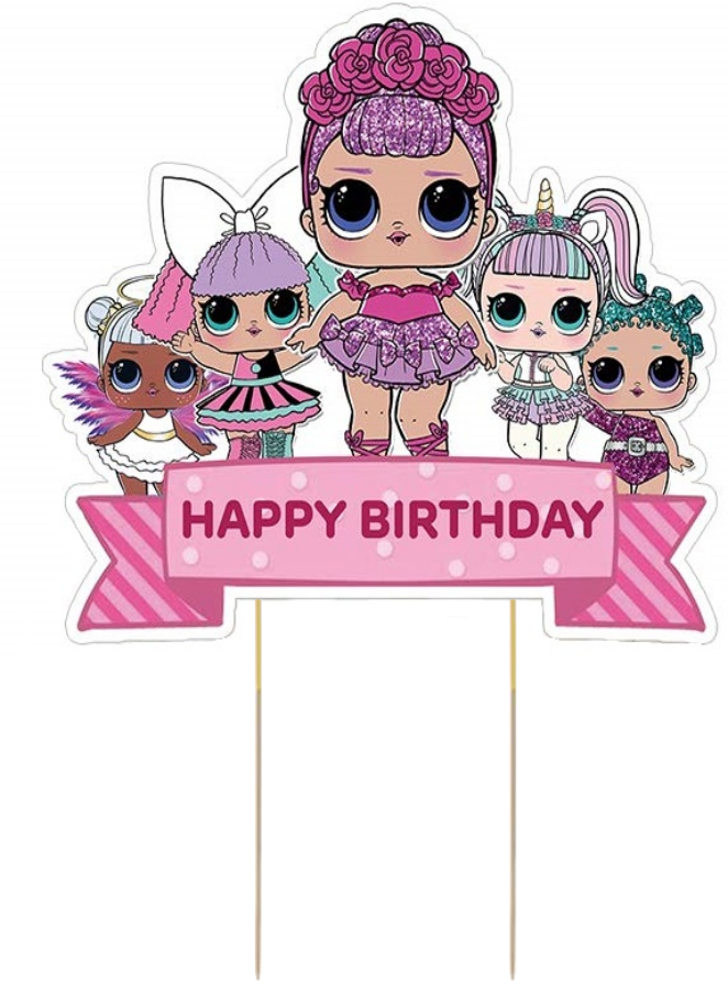 LOL Cake Toppers Happy Birthday Cake Decorating Surprise Doll Cupcake  Toppers for Girls Birthday Party Decoration Supplies pack of 5 | Fruugo MY