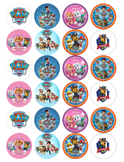 Paw Patrol Edible Cupcake Toppers - VIParty.com.au
